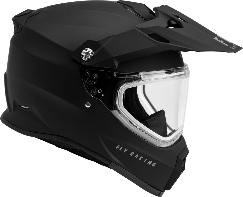 Fly Racing Trekker Cold Weather Dual Shield Solid Helmet - Matte Black - 73-31364 -
