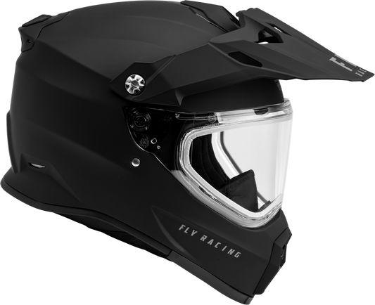 Fly Racing Trekker Cold Weather Dual Shield Solid Helmet - Matte Black - 73-31364 -