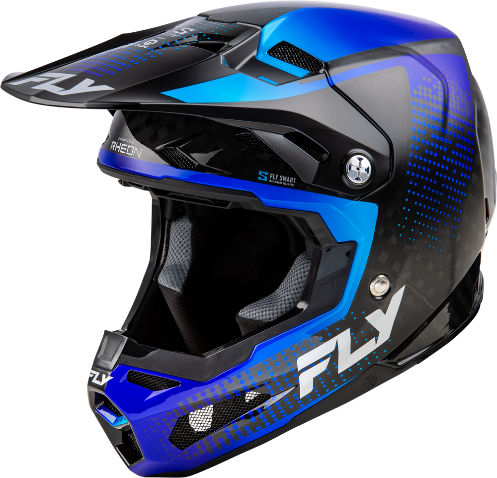 Fly Racing Formula S Carbon Protocol Helmet - 73-4466 - Black Carbon/Blue