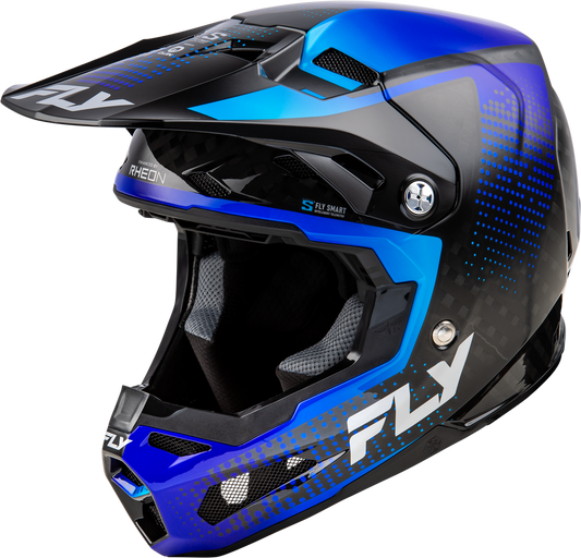 Fly Racing Formula S Carbon Protocol Helmet - 73-4466 - Black Carbon/Blue