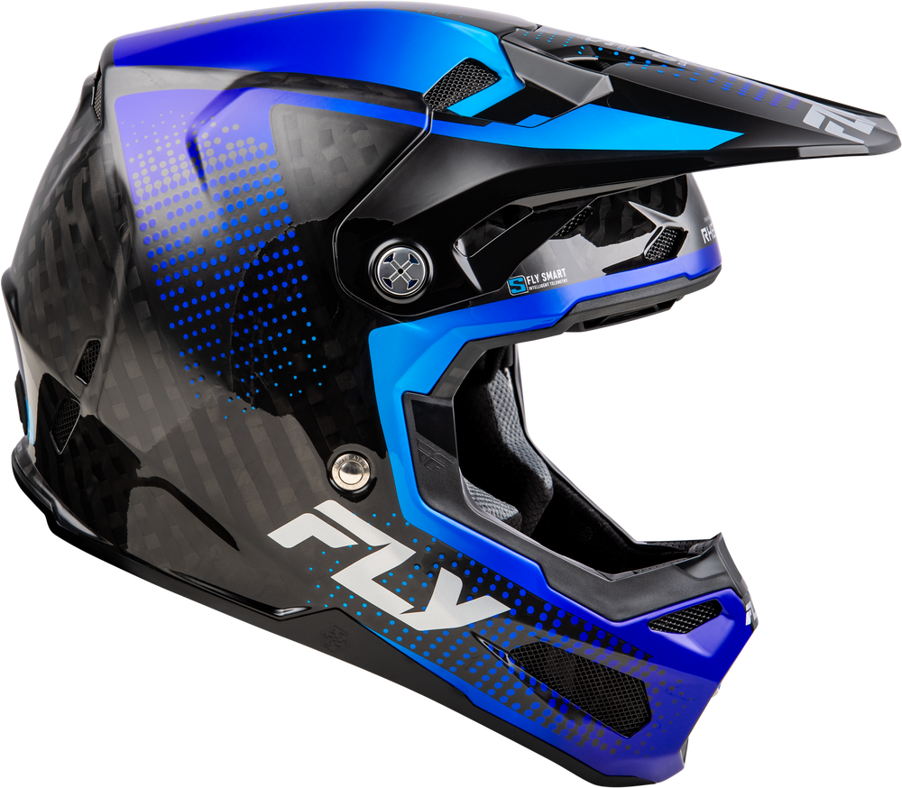 Fly Racing Formula S Carbon Protocol Helmet - 73-4466 - Black Carbon/Blue