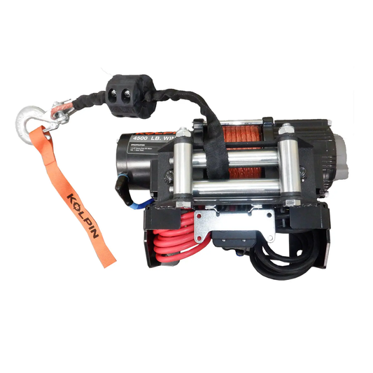 Kolpin Quick Mount 4500lb Synthetic Rope Winch Kawasaki Mule Pro - 63-62000