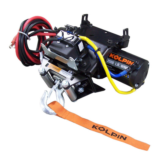 Kolpin Quick Mount 2500lb Steel Cable Winch Honda - 63-261020