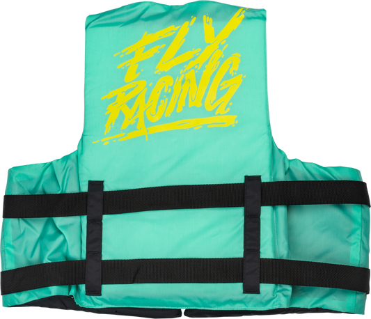 Fly Racing Nylon Flotation Life Vest - 221-30412 - Seafoam Green/Yellow