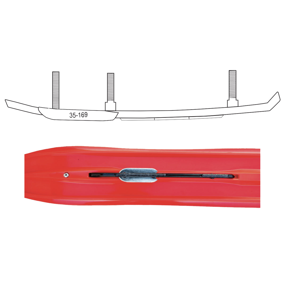 SLP Keel Blade LR for SLT / Powder-Pro / MoHawk Skis - 35-169