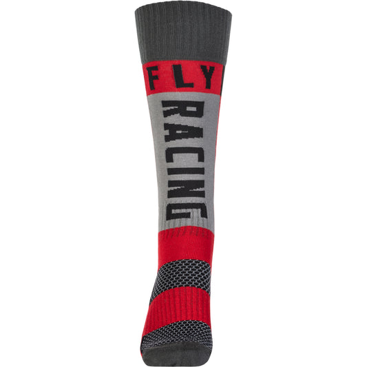 Fly Racing MX Socks Thick - Red / Grey - 350-0550