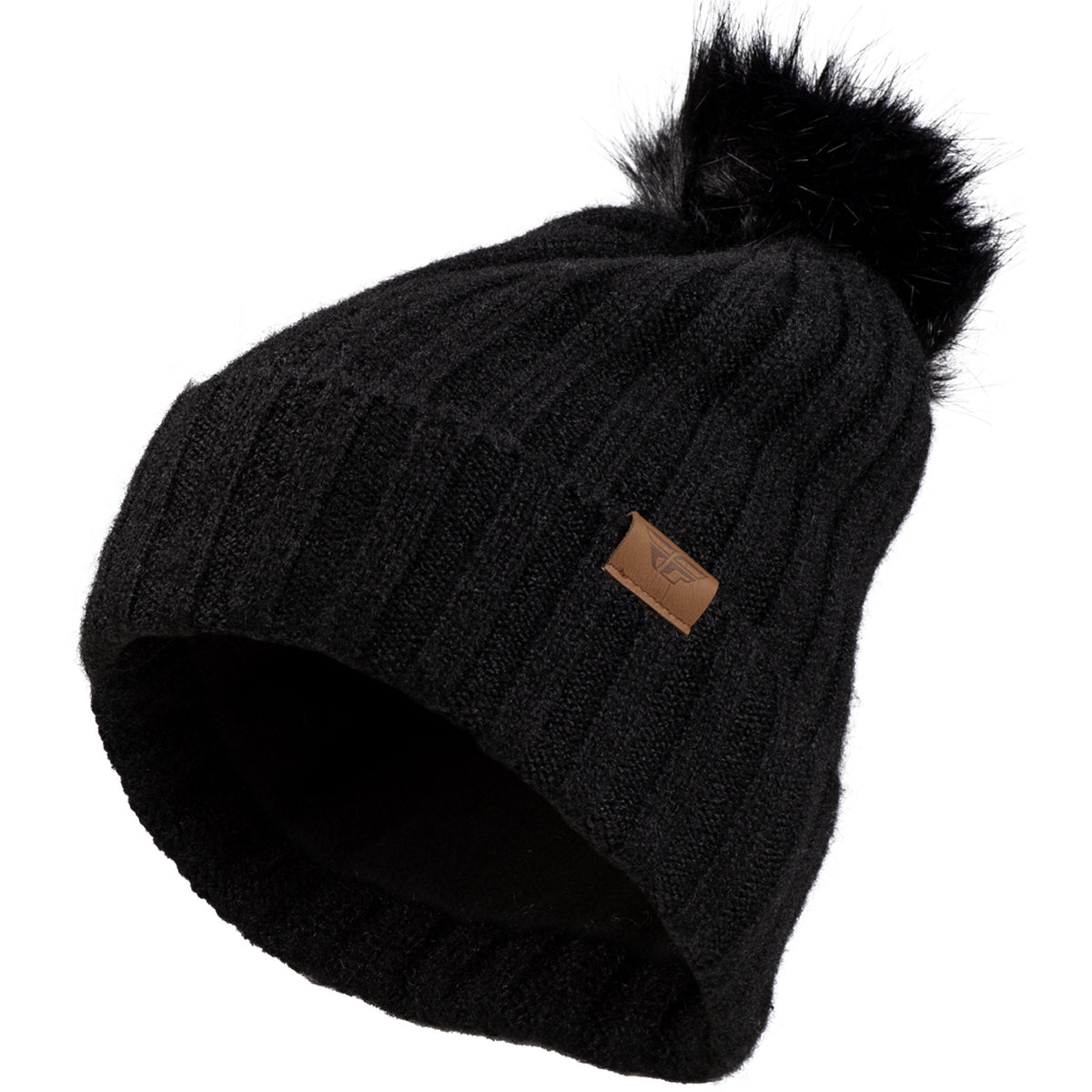 Fly Racing Women's Snow Pom Beanie - Black - 351-0993