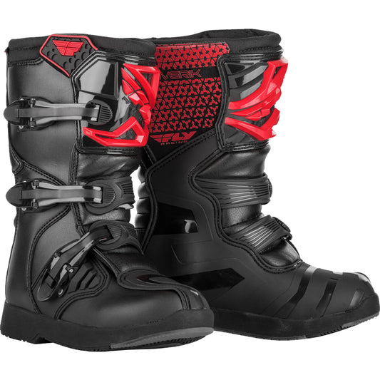 Fly Racing Youth Maverik MX Boot - Red / Black - 364-673