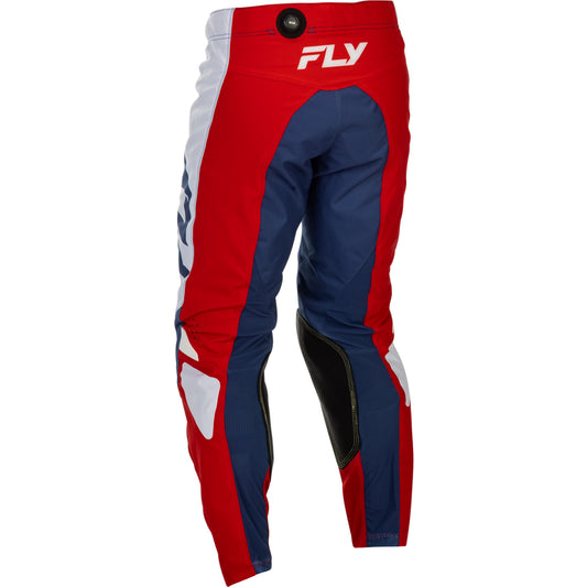 Fly Racing Kinetic Pants - Red, White with Blue