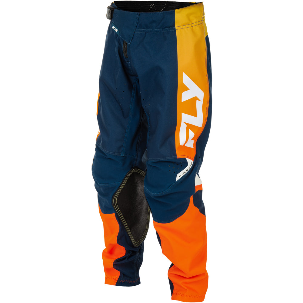 Fly Racing Youth Kinetic Jersey & Pant Combo - Navy with Orange