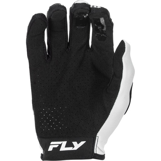 Fly Racing Lite Youth Warp Gloves - White, Blue with Pink
