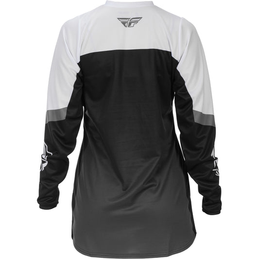 Fly Racing Women's F-16 Jersey - Grey, Black with White