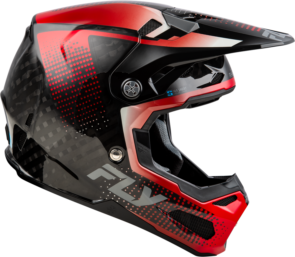 Fly Racing Formula S Carbon Protocol Helmet - 73-4465 - Black Carbon/Red