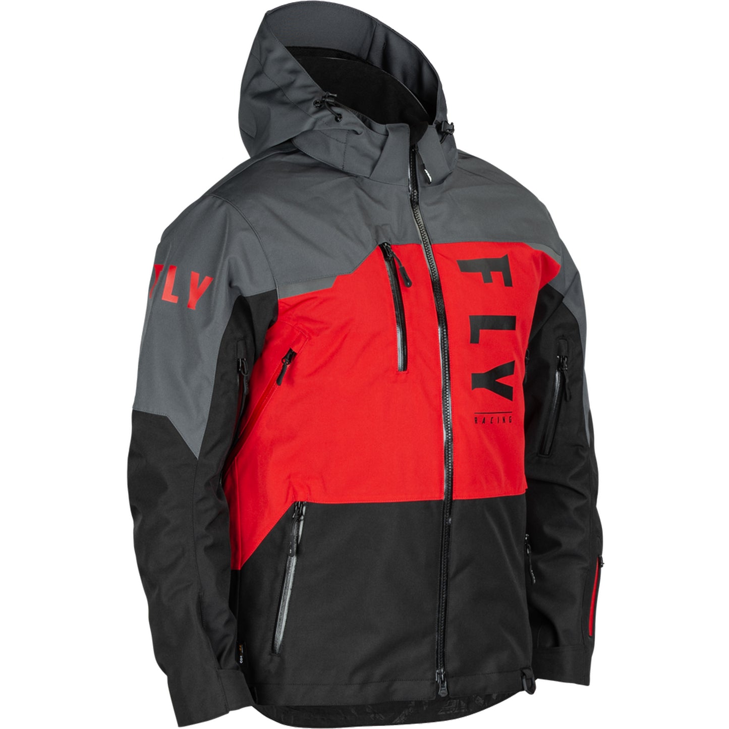 Fly Racing Carbon Jacket/Bib Combo - Black/Grey/Red - Large