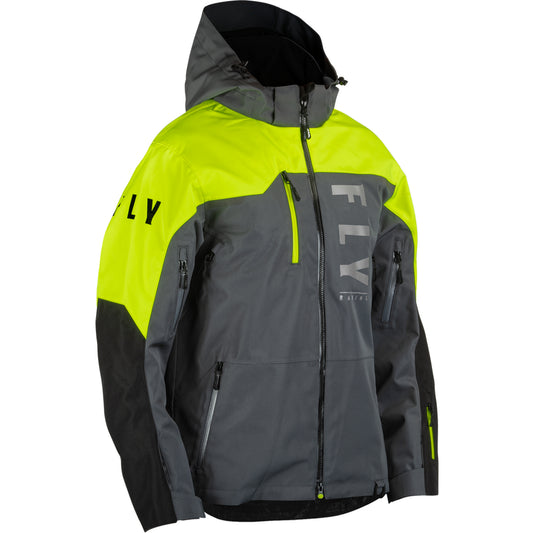 Fly Racing Carbon Jacket/Bib Combo - Black/Grey/Hi-Vis - Large