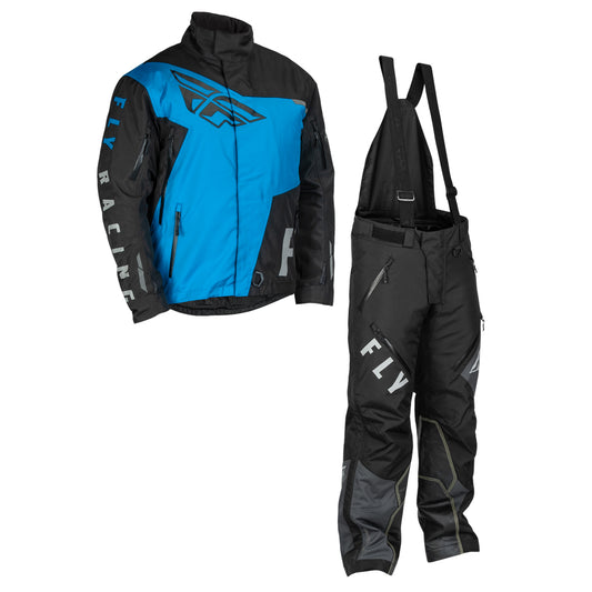 Fly Racing SNX Pro Snowbike Jacket/Bib Combo - Blue/Black - 2X-Large