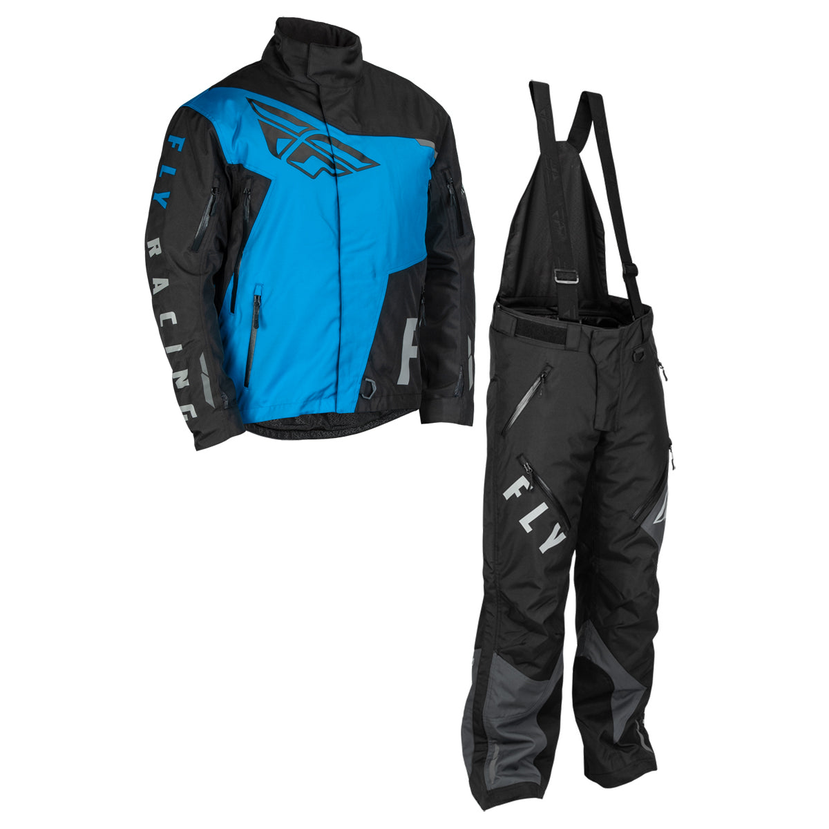 Fly Racing SNX Pro Snow Jacket/Bib Combo - Blue/Black/Grey - Small