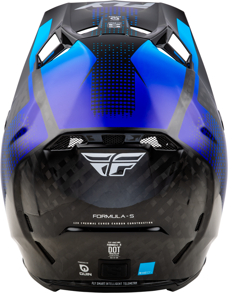 Fly Racing Formula S Carbon Protocol Helmet - 73-4466 - Black Carbon/Blue
