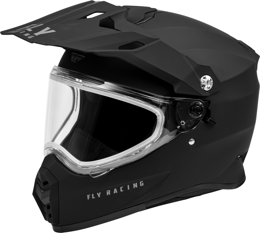 Fly Racing Trekker Cold Weather Dual Shield Solid Helmet - Matte Black - 73-31364 -