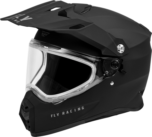 Fly Racing Trekker Cold Weather Dual Shield Solid Helmet - Matte Black - 73-31364 -