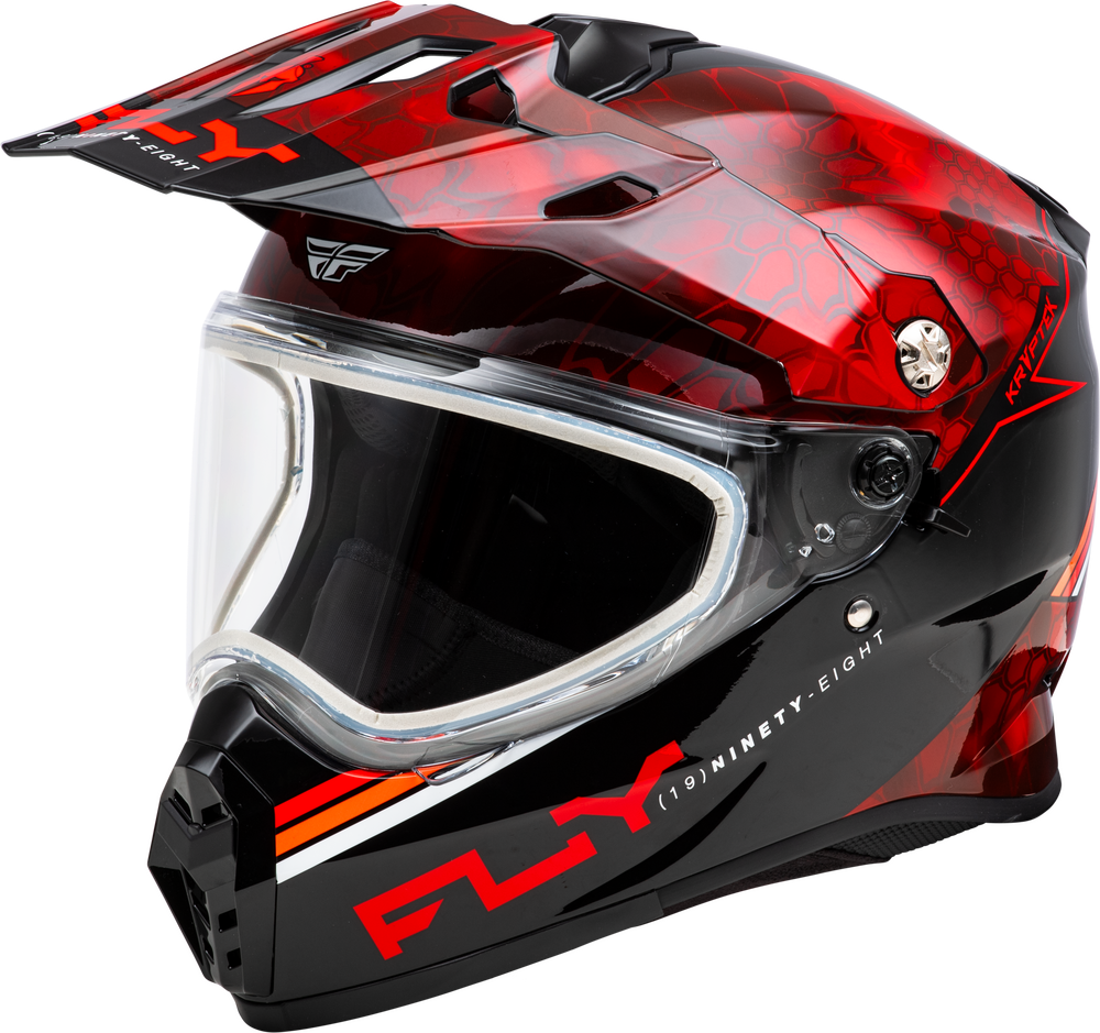 Fly Racing Trekker Cold Weather Kryptek Conceal Helmet Dual Shield - 73-31358 - Red/Black