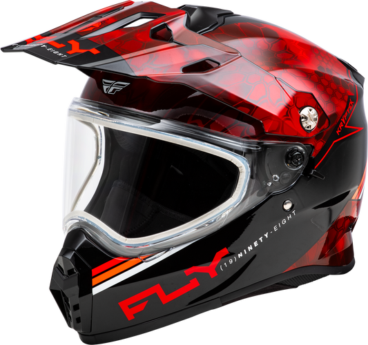 Fly Racing Trekker Cold Weather Kryptek Conceal Helmet Dual Shield - 73-31358 - Red/Black