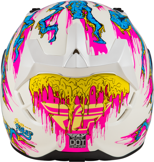 Fly Racing Revolt Space Creep Helmet - Light Blue/White/Pink - 73-8386 -