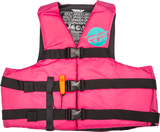 Fly Racing Nylon Flotation Life Vest - 221-30414 - Pink/Teal