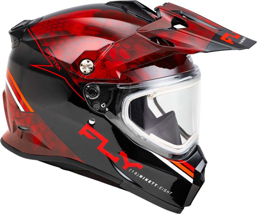 Fly Racing Trekker Cold Weather Kryptek Conceal Helmet Electric Shield - 73-31361 - Red/Black