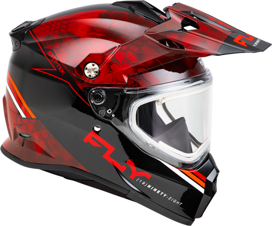 Fly Racing Trekker Cold Weather Kryptek Conceal Helmet Electric Shield - 73-31361 - Red/Black