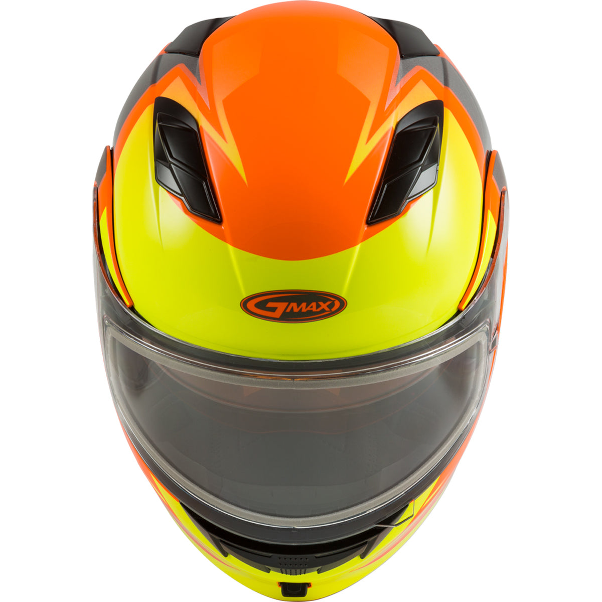 GMAX MD-01S Descendant Modular Dual Lens Shield Snow Helmet - Neon Orange / Hi-Vis - 72-6295