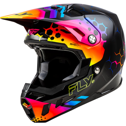 Fly Racing Formula CC Tektonic Carbon Fiber Helmet - Black / Sunset - 73-4332