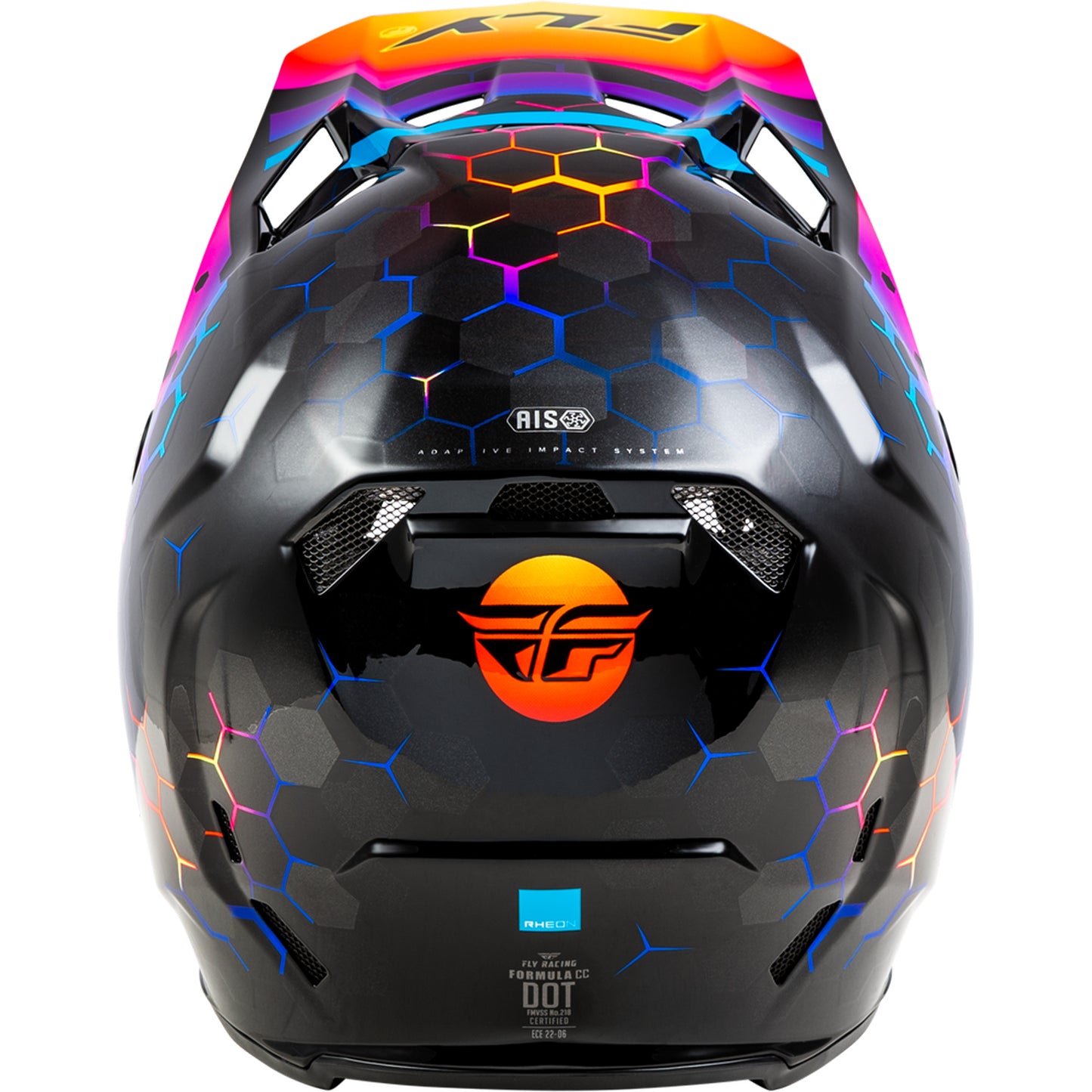 Fly Racing Formula CC Tektonic Carbon Fiber Helmet - Black / Sunset - 73-4332