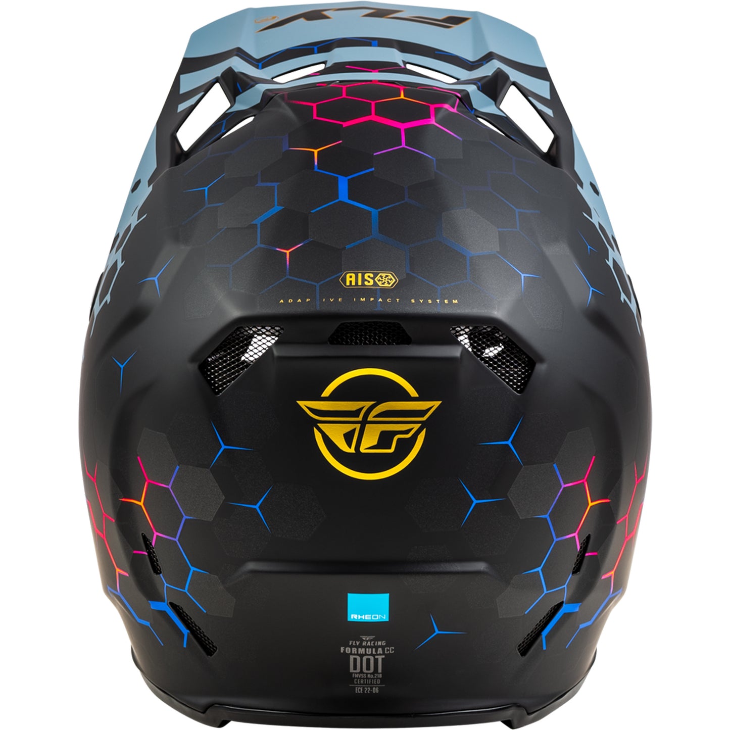 Fly Racing Formula CC Tektonic Carbon Fiber Helmet - Matte Black / Slate / Blue - 73-4333