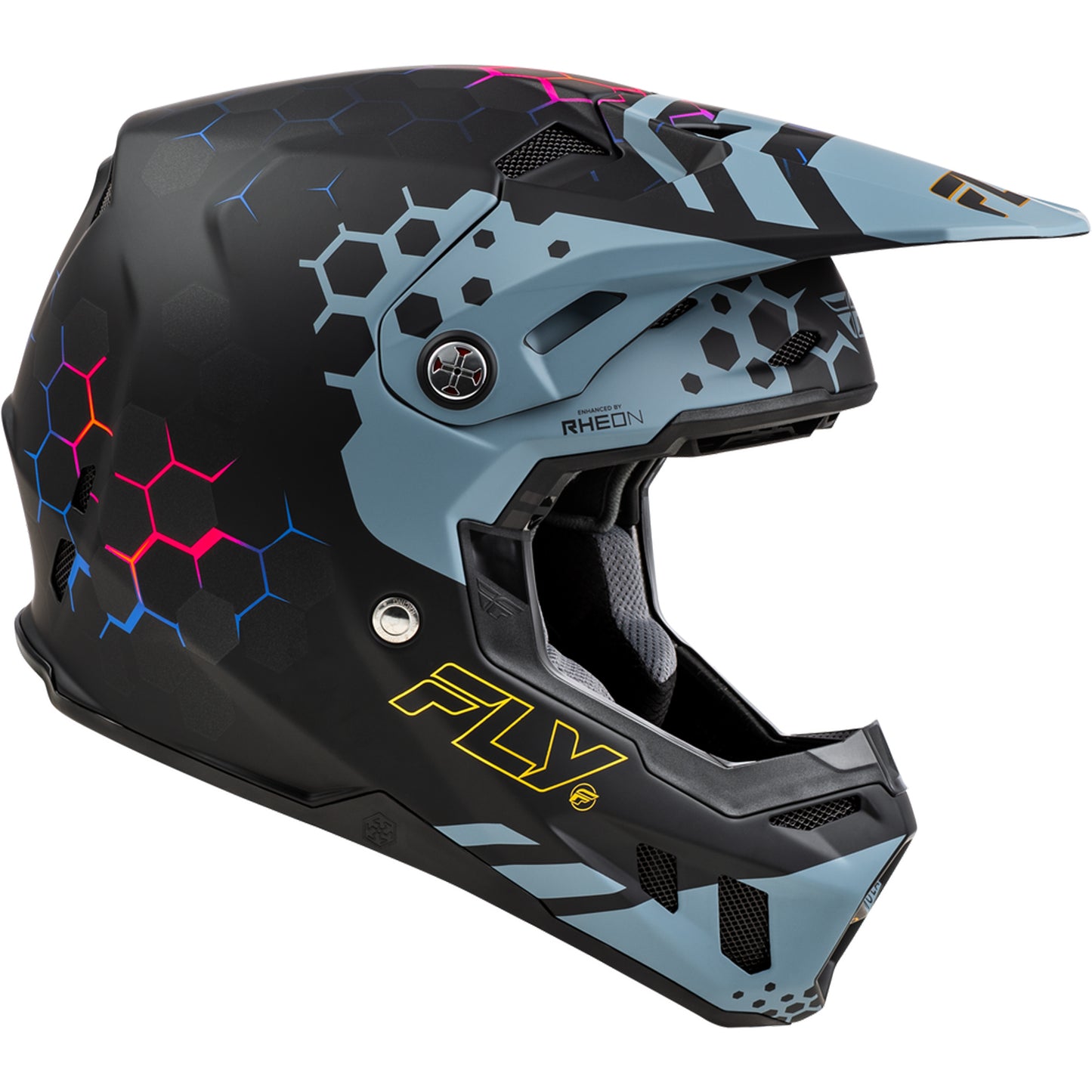 Fly Racing Formula CC Tektonic Carbon Fiber Helmet - Matte Black / Slate / Blue - 73-4333