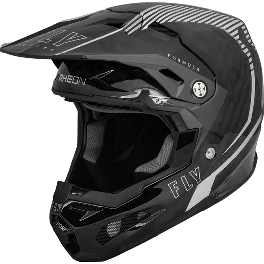 Fly Racing Formula Tracer Carbon Fiber Helmet - Silver / Black - 73-4444
