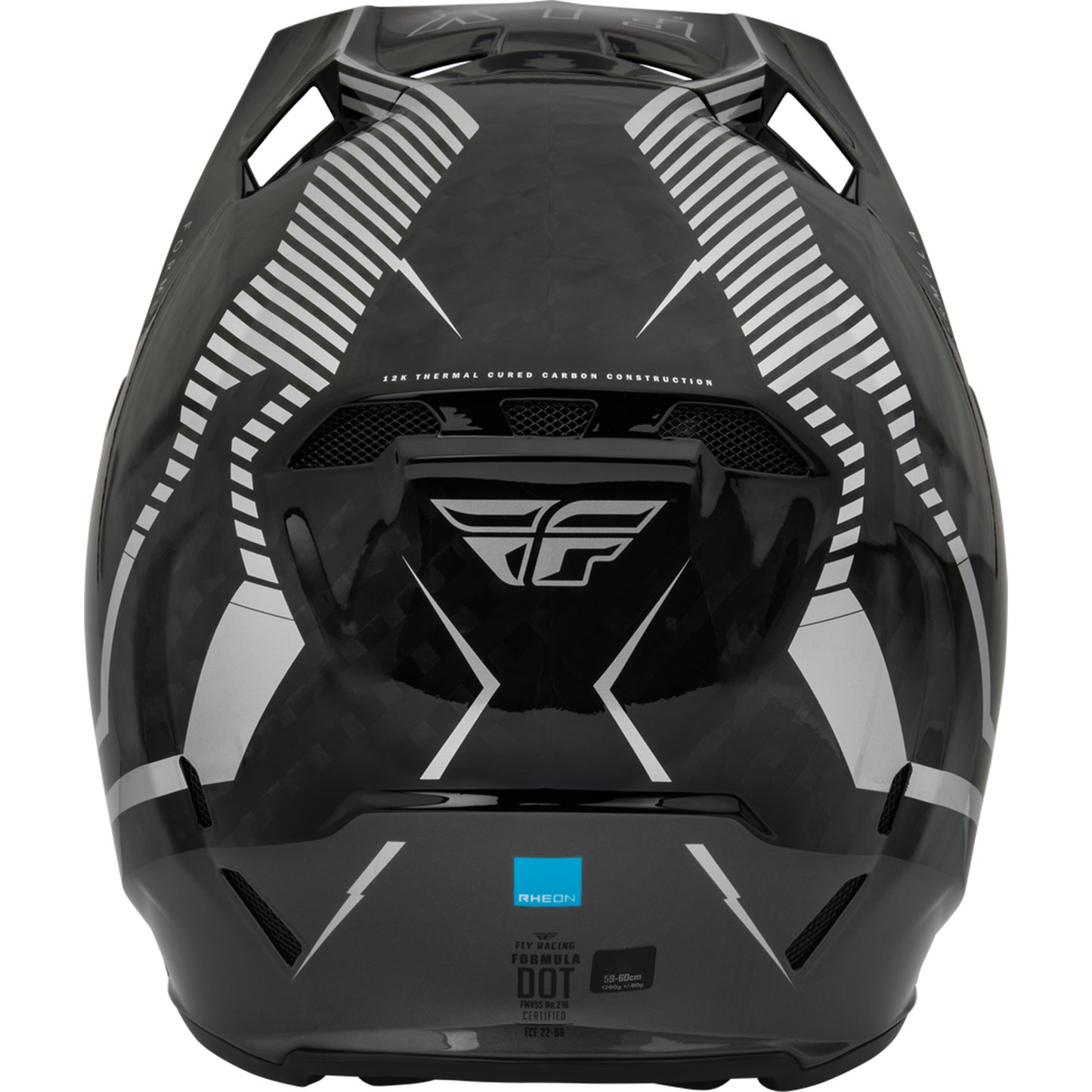 Fly Racing Formula Tracer Carbon Fiber Helmet - Silver / Black - 73-4444