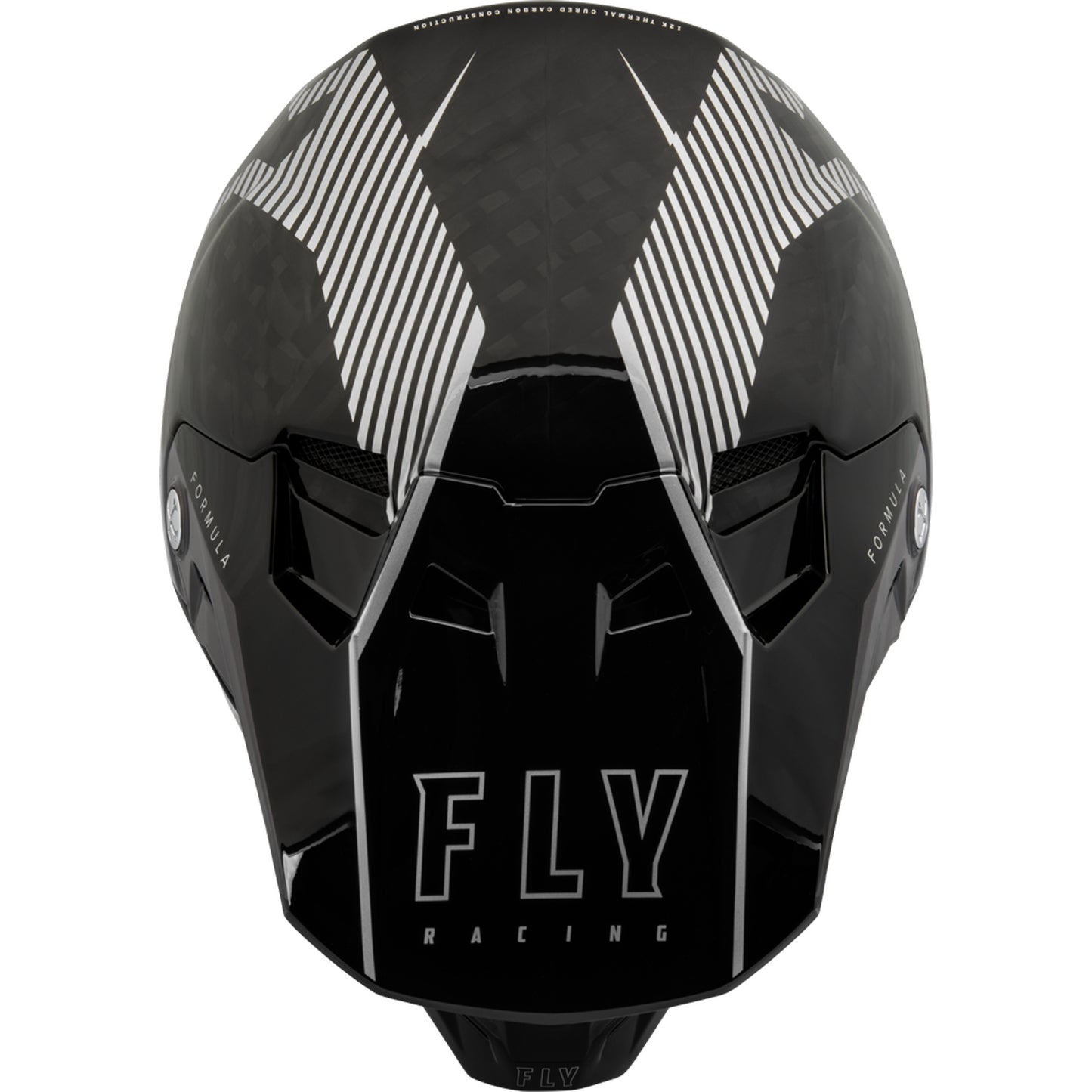 Fly Racing Formula Tracer Carbon Fiber Helmet - Silver / Black - 73-4444