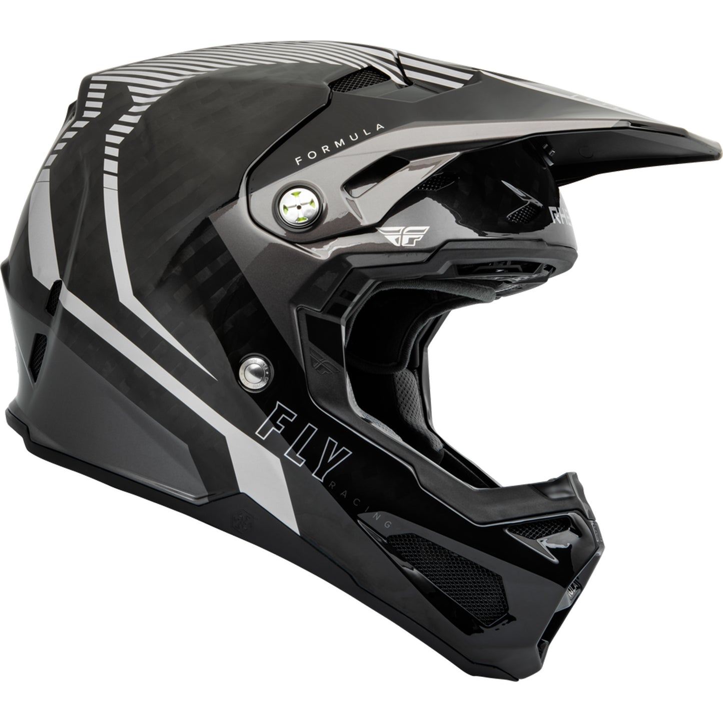 Fly Racing Formula Tracer Carbon Fiber Helmet - Silver / Black - 73-4444