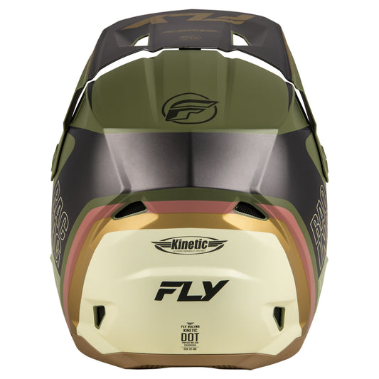 Fly Racing Kinetic Rally Helmet - Moss Grey / Khaki / Off-White - 73-8663