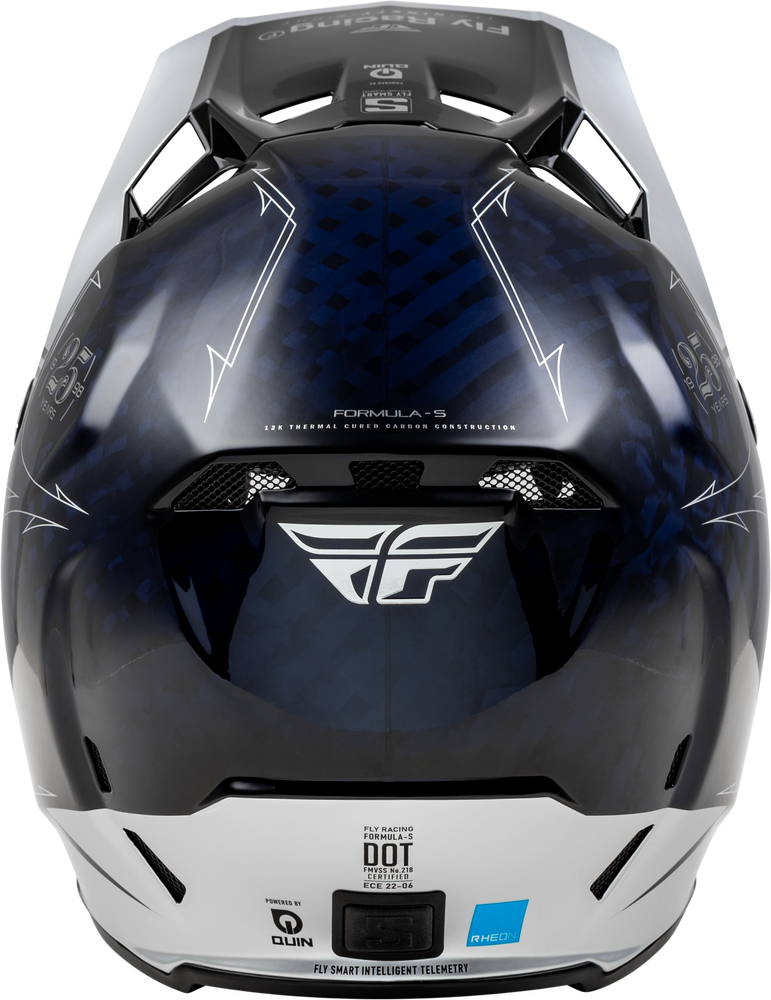 Fly Racing Formula S Carbon Legacy Helmet (2024) - 73-4448 - Dark Blue Carbon/Silver