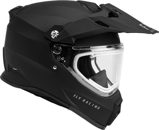 Fly Racing Trekker Cold Weather Solid Helmet Electric Shield - Matte Black - 73-31366