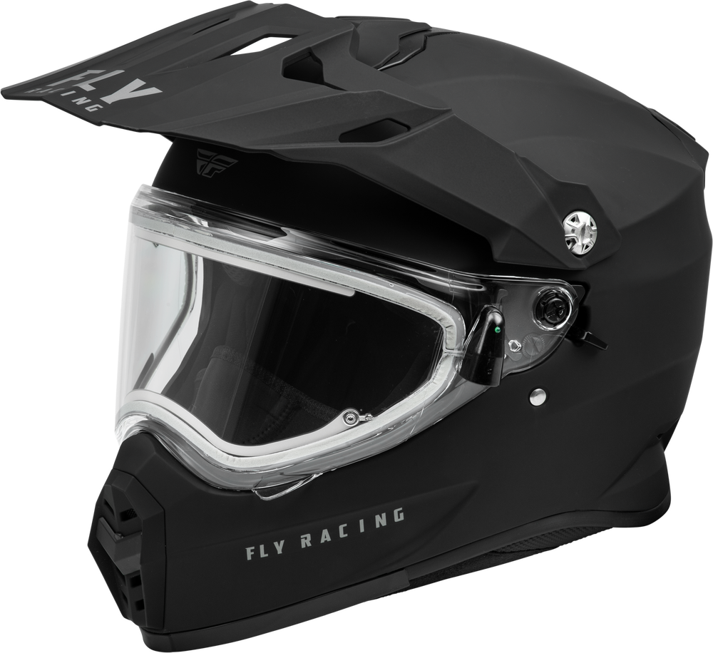 Fly Racing Trekker Cold Weather Solid Helmet Electric Shield - Matte Black - 73-31366