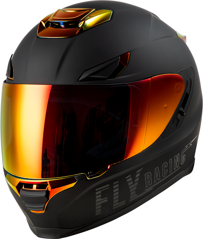 black chrome motorcycle helmet Sentinel Recon Helmet Matte Black/Fire Chrome Xs
