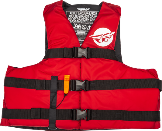 Fly Racing Nylon Flotation Life Vest - 221-30413 - Red/White
