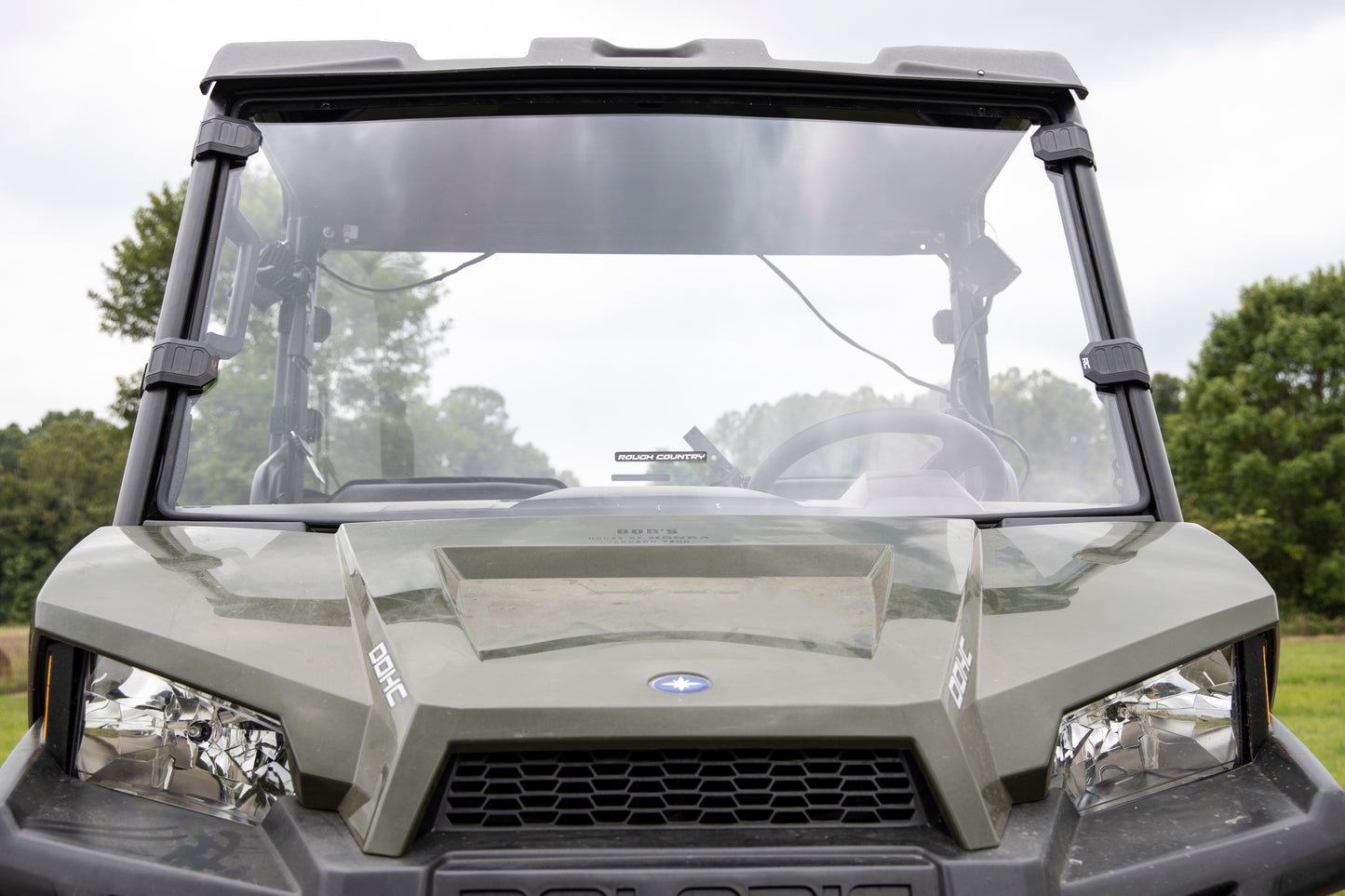 Rough Country Full Windshield - Scratch Resistant - for Polaris Ranger 500/Ranger 800 Mid-Size Models