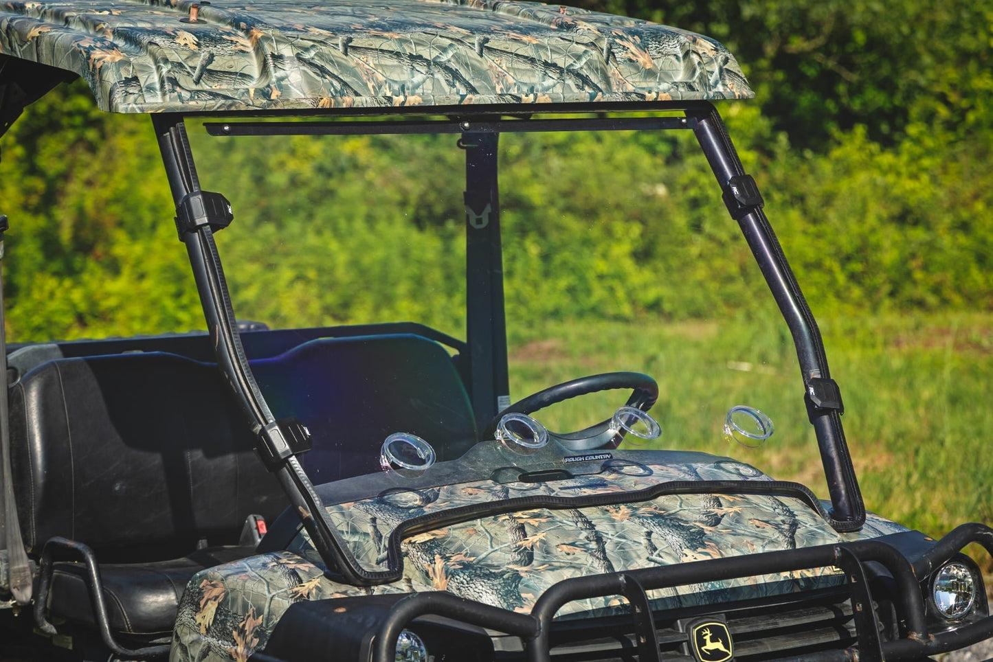 Rough Country Full Windshield - Vented - for Select John Deere Gator Models