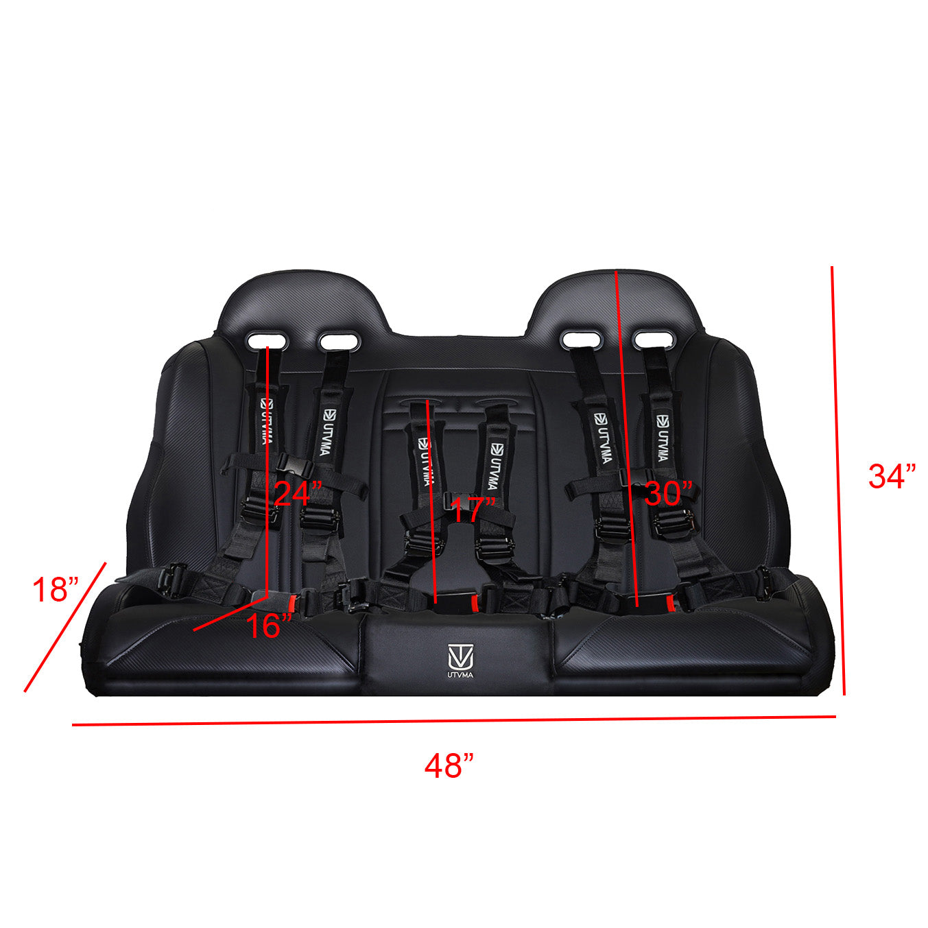 KRX 4 Rear Bench Seat (2023-2025) W Harnesses