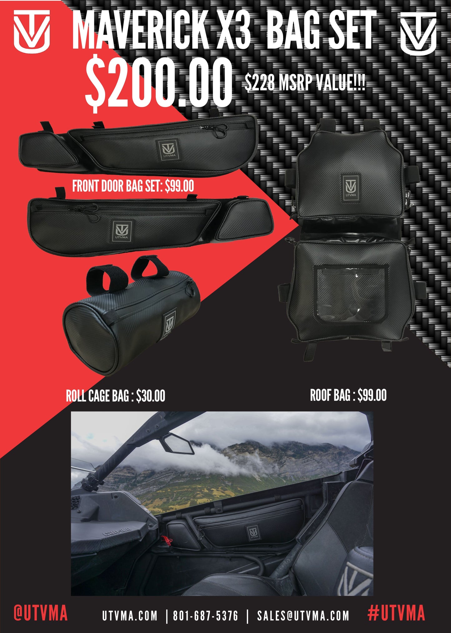 Maverick X3 2 Seater Bag Set (2017-2024)