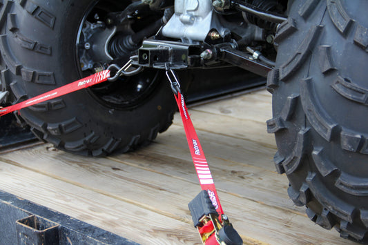 Caliber Retrax Retractable Straps - Red - 29-0010